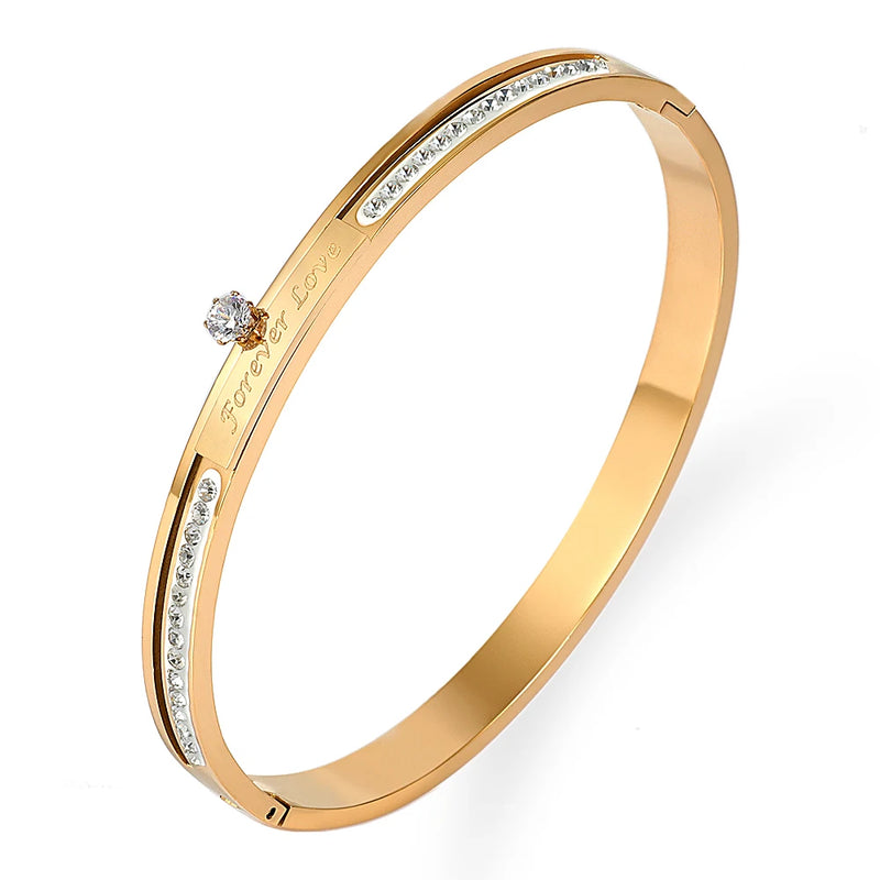 Crystal Bangles for Women Engagement Bracelets Jewelry