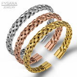 3pcs Royal Roman Wire Woven Bangles For Men