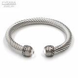 3pcs/set Roman Number Buckle Bangle Stainless Steel Beads Wristband