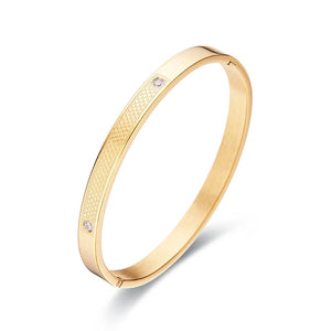 Plated Bangle With Crystal for Women Wedding Ethiopia Bangles Jewelry