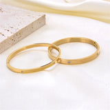 Plated Bangle With Crystal for Women Wedding Ethiopia Bangles Jewelry