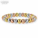 Stainless Steel Beaded Bracelet for Women Men Jewelry Biker Bicycle Bead