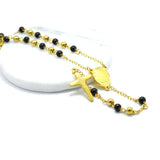 6 Tone Bead Long Necklace Religion Jesus Christ Cross Rosary Pendant