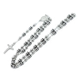 Men's Religious Cross Pendant Necklace Saint Benedict Rosary Pray
