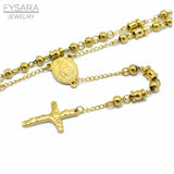 Men's Religious Cross Pendant Necklace Saint Benedict Rosary Pray