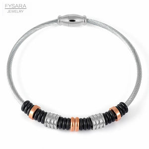 Spring Shape Charm Bracelets Stainless Steel Jewelry Wire Bangles
