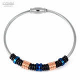 Spring Shape Charm Bracelets Stainless Steel Jewelry Wire Bangles