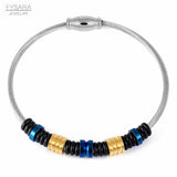 Spring Shape Charm Bracelets Stainless Steel Jewelry Wire Bangles
