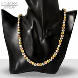 8MM Stainless Steel Ball Necklace Beads Choker Heavy Necklaces Punk