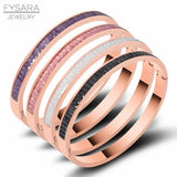 Boho Colorful Austrian Crystals Square Bangle & Bracelet For Women