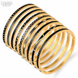 Boho Enamel Bracelet European Geometric Bangles Women Charm Party Jewelry