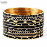 Boho Enamel Bracelet European Geometric Bangles Women Charm Party Jewelry