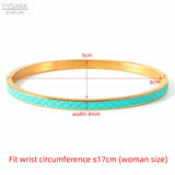 Boho Enamel Bracelet European Geometric Bangles Women Charm Party Jewelry