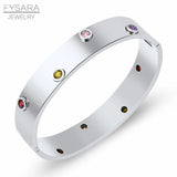 Colorful Crystals Bangle For Women Cubic Zirconia Love Bangle