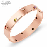 Colorful Crystals Bangle For Women Cubic Zirconia Love Bangle
