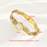 Stainless Steel Roman Numerals Charm Bracelet