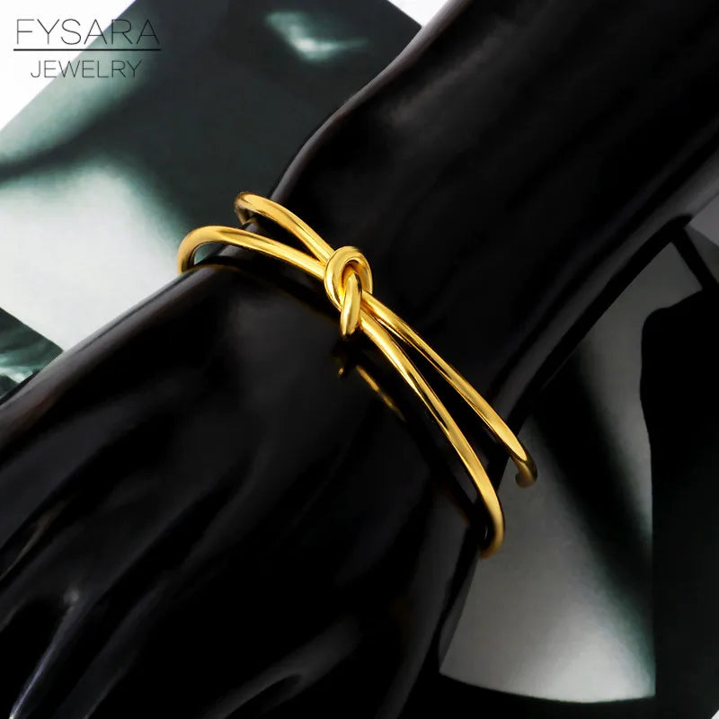 Rose Bowknot Bracelet Bangle Armband for Women Men