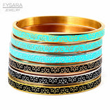 Floral Resin Enamel Bangles for Women