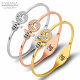 Insect Bees Cuff Bracelet Stainless Steel Famous Jewelry