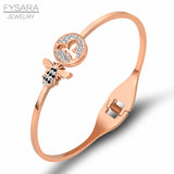Insect Bees Cuff Bracelet Stainless Steel Famous Jewelry