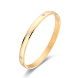 Classic Round CZ Bracelet Stainless Steel Bangle Wedding Gift