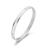 Classic Round CZ Bracelet Stainless Steel Bangle Wedding Gift