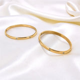 Classic Round CZ Bracelet Stainless Steel Bangle Wedding Gift