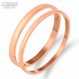 Rose Titanium Steel Charm Cuff Bracelet Jewelry