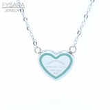 Couple FOREVER LOVE Necklace & Pendant Heart Choker Necklace Green/Pink