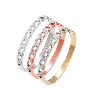 Zircon Chain Bracelets Stainless Steel Woman Bangle Jewelry