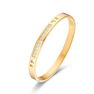 Stainless Steel Crystal Bangles Bracelet Women Bracelets Party Gift