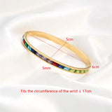 Stunning Rhinestone Cuff Bracelet - Rainbow Jewelry