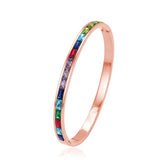 Stunning Rhinestone Cuff Bracelet - Rainbow Jewelry