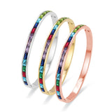 Stunning Rhinestone Cuff Bracelet - Rainbow Jewelry