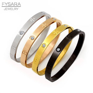 Couple Bracelet Stainless Steel Cross Screw Bracelets for Men Women