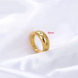 Star Crystal Finger Rings For Women Bridal Wedding Party Copper Promise