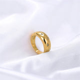 Star Crystal Finger Rings For Women Bridal Wedding Party Copper Promise