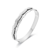 Women Cuff Chain Foliate Bangle Water Wave Bracelet