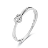 Women Lucky Jewelry Cross Heart Zircon Stainless Steel Bracelet