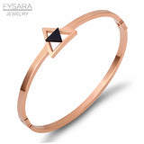 Hollow Triangle Bangles for Women - Office Career Jewelry Gift