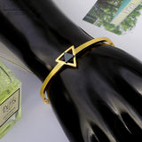Hollow Triangle Bangles for Women - Office Career Jewelry Gift