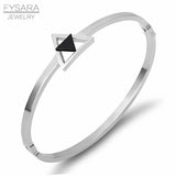 Hollow Triangle Bangles for Women - Office Career Jewelry Gift