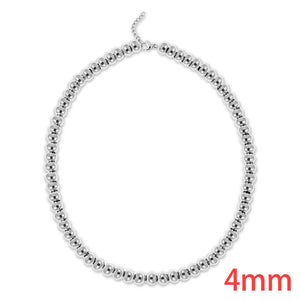 Stainless Steel Ball Beads Bracelets 4/6/8mm Strand Bracelets