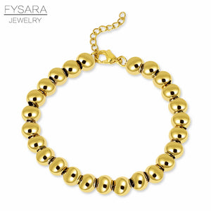 Stainless Steel Ball Beads Bracelets 4/6/8mm Strand Bracelets