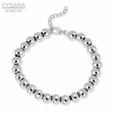Stainless Steel Ball Beads Bracelets 4/6/8mm Strand Bracelets