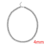 Stainless Steel Ball Beads Bracelets 4/6/8mm Strand Bracelets