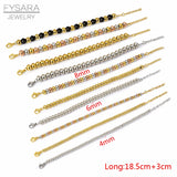 Stainless Steel Ball Beads Bracelets 4/6/8mm Strand Bracelets