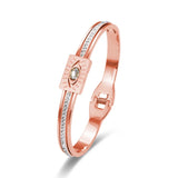 Stainless Steel Evil Eye Bangle Bracelet Women Vintage Waterproof Jewelry