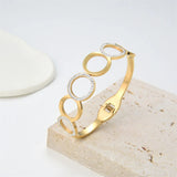 Hot Titanium Steel Bracelet Zircon Geometric Couple Bracelet