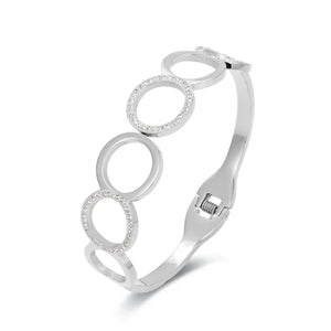 Hot Titanium Steel Bracelet Zircon Geometric Couple Bracelet